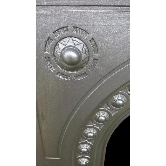 Victorian Cast Iron Arched Combination Fireplace, 1880 For Sale - Image 4 of 13