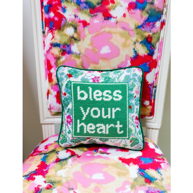 Furbish Bless Your Heart Needlepoint Pillow Chairish