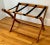 Hotel Cabana Style Folding Luggage Rack, Mahogany For Sale - Image 9 of 11