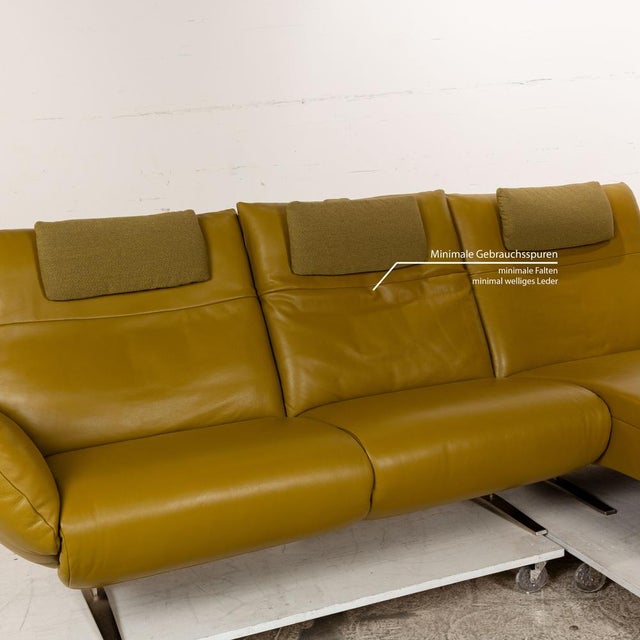 Green Exo Leather Corner Sofa from Koinor For Sale - Image 8 of 14