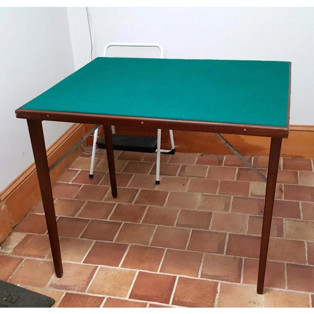 Game table for all kinds of board games. (Poker Game, scrabble, mahjong, card games, and dominoes). Top with a green...