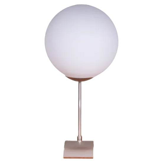 Small Table Lamp with Chromed Structure For Sale