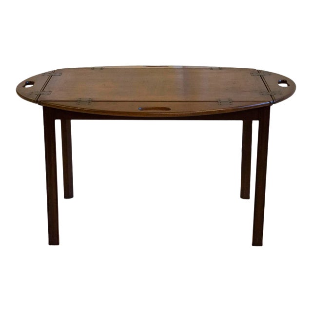 Antique English Butlers Table With Brass Screws For Sale