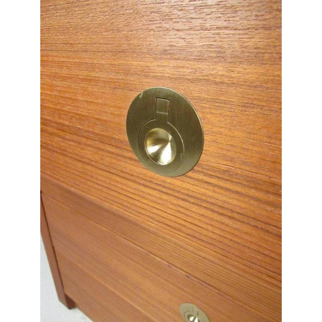 Late 20th Century Scandinavian Modern Teak Campaign Dressers by D-Scan - a Pair For Sale - Image 5 of 11