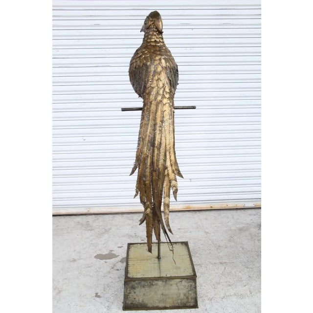 Metal Vintage Sergio Bustamante Pheasant Bird Sculpture 54/100 Signed For Sale - Image 7 of 12
