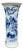 Chinese Blue and White Porcelain Sleeve Vase with Warriors and Military Procession For Sale