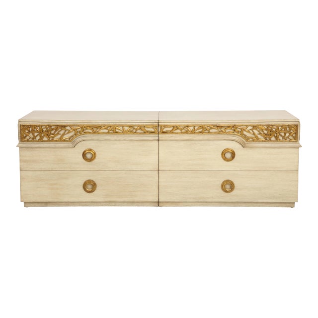 Bamboo Lowboy Dresser by James Mont For Sale