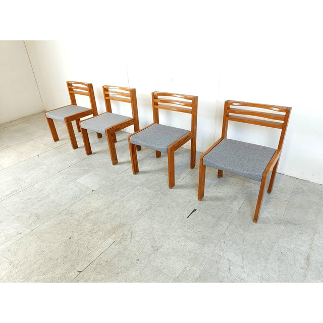 Wood Pine Sg 1200 Dining Chairs by Cees Braakman for Pastoe, 1970s, Set of 4 For Sale - Image 7 of 11