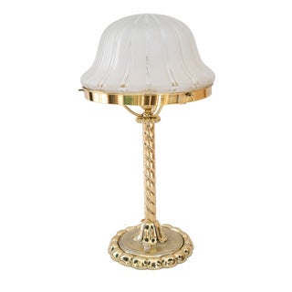 Art Deco Table Lamp with Glass Shade, Vienna, 1920s For Sale