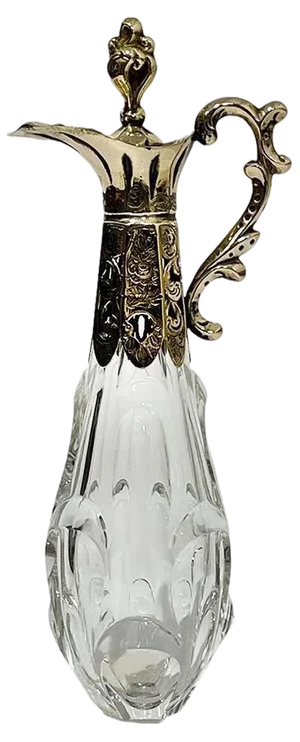 19th Century Dutch Crystal & Gold Scent Perfume Bottle, 1860s