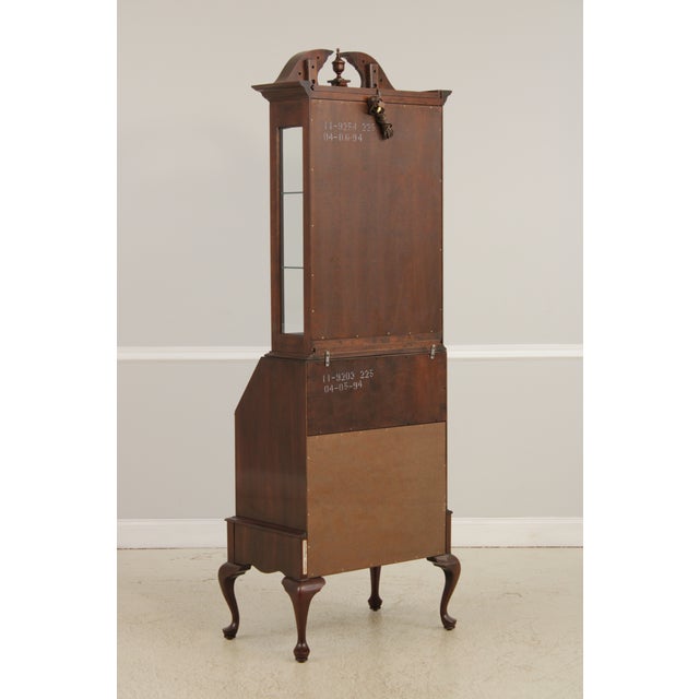 Ethan Allen Cherry Georgian Court 2 Piece Secretary Desk For Sale - Image 15 of 18