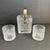 Mid 20th Century Mid Century Hoya Ice Bucket & Rocks Glasses MCM Frosted Glass Ice Cube Barware Set of 3 For Sale - Image 5 of 12