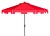 Resistant 9 Ft Crank Market Push Button Tilt Umbrella With Flap in Red & White For Sale - Image 4 of 4