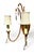 Mid-Century Modern 1990s Mid-Century Modern Gold Leaf 2-Light Crystal Wall Sconce For Sale - Image 3 of 14