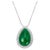 55 Carat Pear Shape Emerald Cabochon & 5.5 Ct Diamond Ring /Pendant 14 Kt Gold For Sale - Image 15 of 18