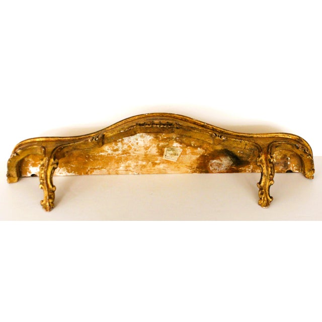 Early 20th Century Large 24" Antique Italian Gilded Bracket Wall Shelf For Sale - Image 5 of 6