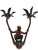 This vintage pair of cast iron sconces feature pirate monkeys dressed in red coats and little yellow caps. Seated atop...