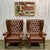 Chesterfield Wingback Armchairs in Brown Leather, 1970s, Set of 2 For Sale - Image 14 of 15