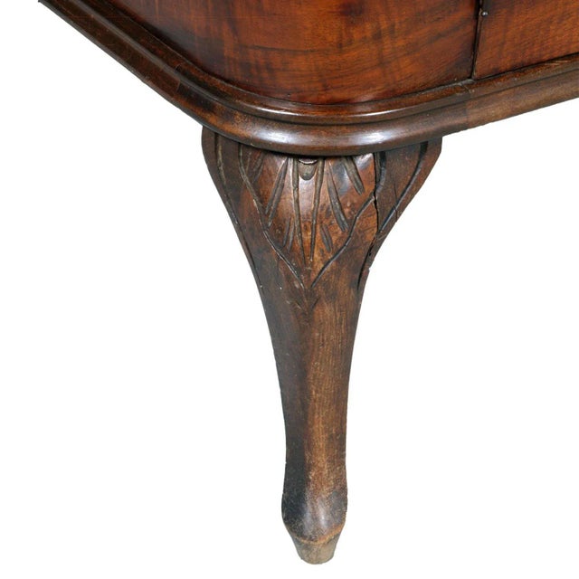 Carved Walnut and Burl Walnut Chippendale Sideboard from Testolini E Salviati, 1920s For Sale - Image 11 of 14