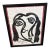 Peter Keil Original Abstract Black and White Portrait Painting For Sale