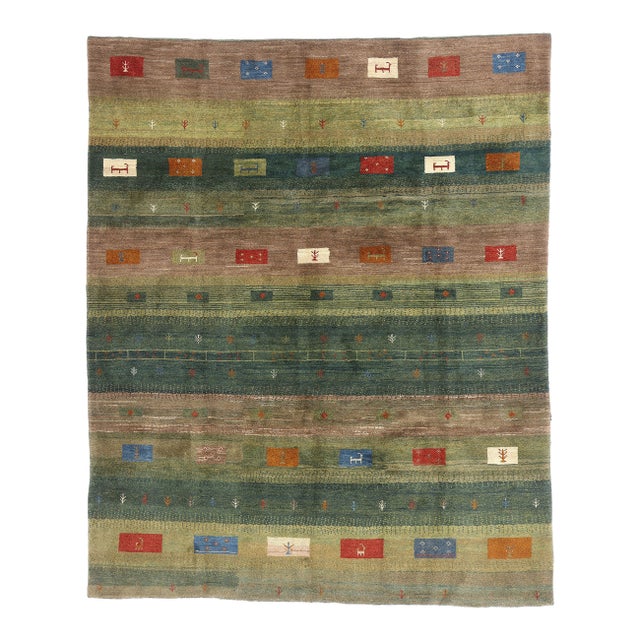 Vintage Persian Gabbeh Rug, 07'07 X 09'03 For Sale