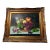1940s Oil Painting on Canvas Signed Fruit Basket Dining Room Gold Ornate Frame For Sale