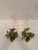 Italian Vintage Italian Painted Tole & Glass Candle Hurricanes -a Pair For Sale - Image 3 of 10