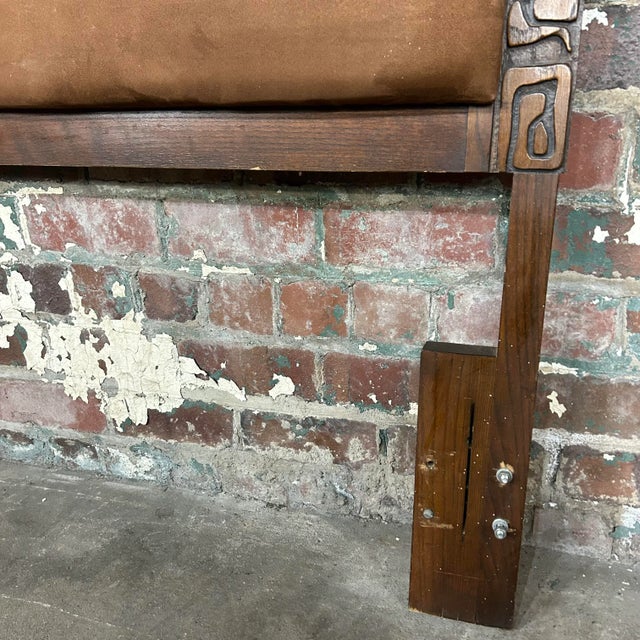 Mid 20th Century Full Size Witco Style Headboard Brutalist For Sale - Image 5 of 11