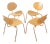 Model Mosquito Dining Chairs by Elmar Flötotto for Flötotto, Set of 4 For Sale