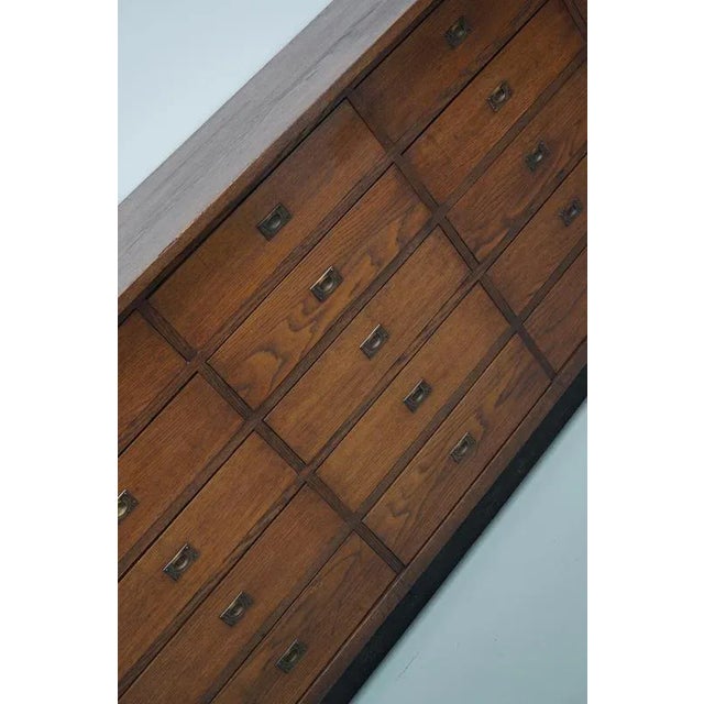 Large Art Deco Dutch Oak Apothecary Cabinet, 1930s For Sale - Image 9 of 17