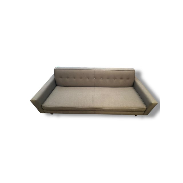 Mid-Century Modern Design Within Reach Gray Couch For Sale - Image 3 of 5