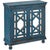 Create a lavish retreat within your bedroom with our 40" Distressed Kelan Navy Blue Mirrored Overlay Doors Accent Cabinet....
