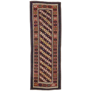 19th Century Persian Caucasian Gendje Kuba Runner - 3′4″ × 9′8″