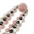 Vintage French Pink and Brown Glass Bead Statement Necklace, 1950s For Sale - Image 9 of 12