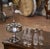 Metal 19th Century Reed & Barton Silver-Plated Cruet Set With Six Crystal Bottles For Sale - Image 7 of 11