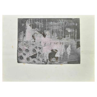 Ramón Sánchez Cascado, Abstract Composition, Original Mixed Media on Paper, 1961 For Sale