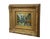Late 20th century oil on board Parisian impressionist cityscape painting. Show a street view of Notre Dame, with a horse...