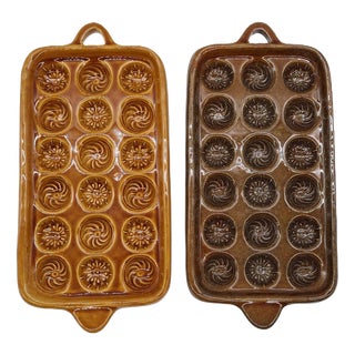 Vintage Ceramic Baking Dishes, 1960s, Set of 2 For Sale