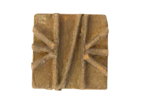 Vintage African Square Bronze Coin