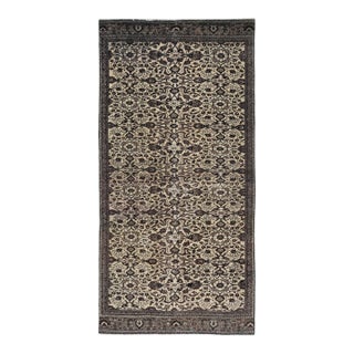 1970s Vintage Turkish Oushak Handmade Wool Cotton Brown Area Rug For Sale