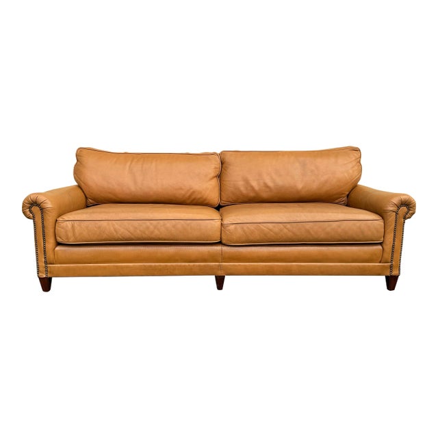 Ralph Lauren Macintyre Leather Sofa For Sale