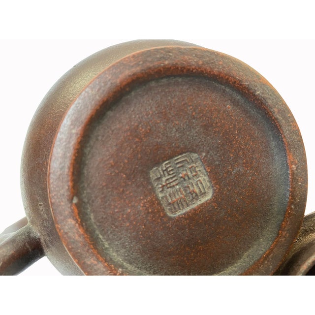 Chinese Handmade Yixing Zisha Clay Teapot With Artistic Accent For Sale In San Francisco - Image 6 of 7