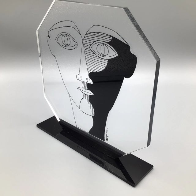 Edelman Design Studios “Suspended Face” Art by Merle J. Edelman 1960's For Sale In Sacramento - Image 6 of 12