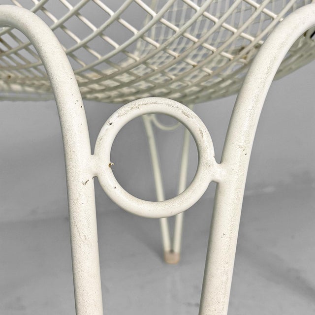 Italian White Iron Outdoor Chair, 1950s For Sale - Image 11 of 14