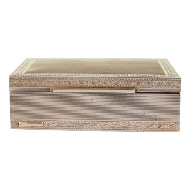 Vintage Italian Silver Musical Box, 1930s For Sale