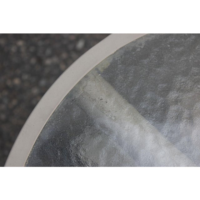 2000 - 2009 Woodard 'Ramsgate' Glass Top Aluminum Outdoor Round Patio Side Table For Sale - Image 5 of 18