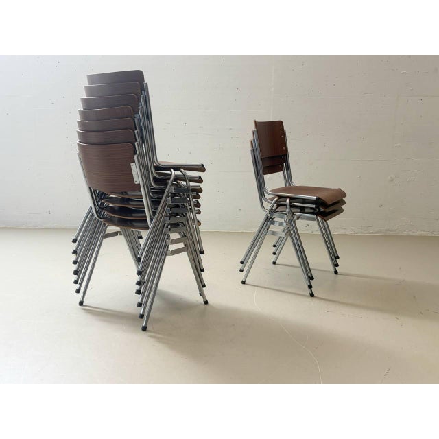 Vintage Stacking Chair with Chrome Frame, 1970s For Sale - Image 14 of 17