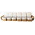 This beautifully restored coastal Art Deco six-strand square pretzel style, six-seat sectional sofa. This sofa features...