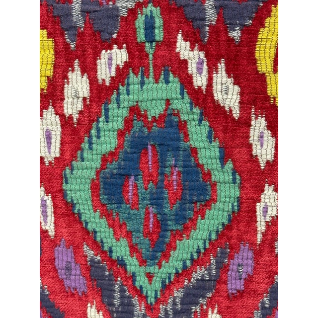 Textile Twin Size Bespoke Ikat Headboard For Sale - Image 7 of 12