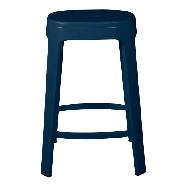 RS Barcelona Ombra Indoor/Outdoor Counter Stool, Blue For Sale